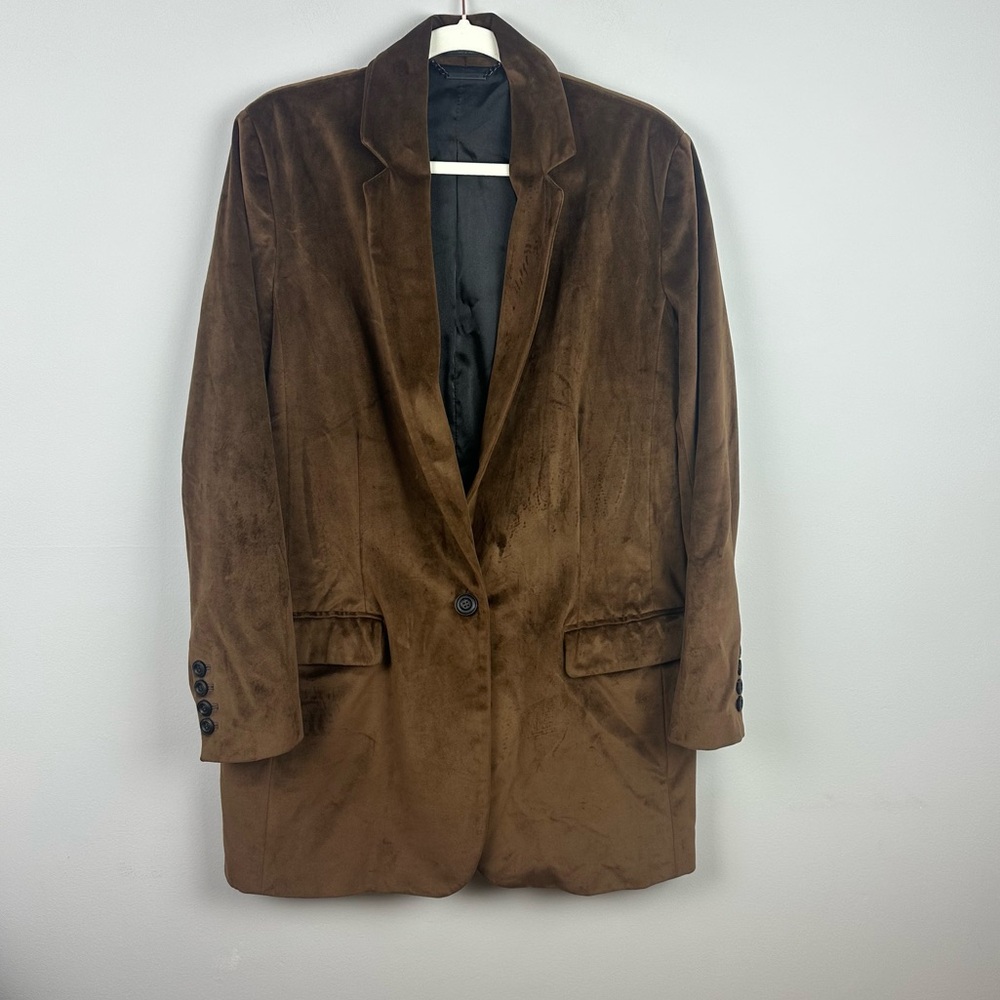 Messagerie Rich Brown Velvet Jacket Italy sz 48
